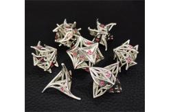 China Geely Flower Hollow Metal Dice Set RPG Dragon And Dungeon DND supplier