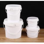 Stackable Food Grade Plastic Bucket With Lid And Handle White Recyclable -40°F To 180°F for sale