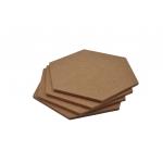 Recycled PET Wall Hexagon Acoustic Panel 9mm / 12mm Indoor Decoration for sale