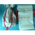 White CPE Drawstring Plastic Bags For New Year Gift / Women 'S Personal Items for sale