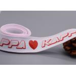 Screen Printed Silicone Logo Custom Polyester Ribbon For Apparel for sale
