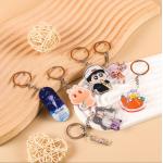 Durable Acrylic Charm Keychain With Metal Ring And Cartoon Character Gravity Falls Print
