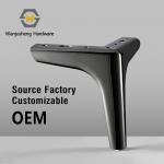 Mirror Gun Black Steel Sofa Legs Custom Height Rust-proof Cabinet Feet for Couch Modern Living Room Furniture Hardware for sale
