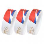 Synthetic Colored Paper Wristbands Personalised Customizable Size Disposable for sale