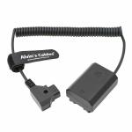Alvin's Cables NP FZ100 D to D tap Coiled Power Cable for Sony A7III A7RIII A7SIII A9 Camera for sale