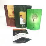 Aluminum Foil Stand Up Pouch Packaging Valve Zipper Lock Bag For Tea / Coffee for sale