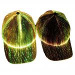 Fiber Optic Luminous Baseball Caps 7 Colors Glowing Caps Adjustable for sale