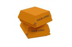 China Custom Eco-Friendly Burger Boxes  Biodegradable Kraft Food Containers for Takeaway supplier