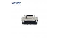 China Zinc Alloy Shell 14 Pin SCSI Connector Right Angle Female PCB supplier