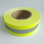 Warning Segmented Reflective Tape Sew On Yellow Silver Flame Retardant Reflective Tape 1mx50m