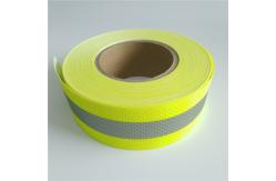 China Warning Segmented Reflective Tape Sew On Yellow Silver Flame Retardant Reflective Tape 1mx50m supplier