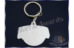 China Waterproof Custom Metal Key Chains Basketball Keyrings With Split Ring supplier