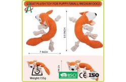 China Waterproof 9.5 Inch Pet Plush Toy 4 Rope Knots With Squeaky supplier