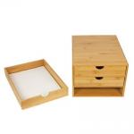 Popular Bamboo Office Supplies , Desktop Tidy A4 Bamboo Storage Drawers Organizer