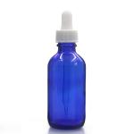 Blue Body 120ml Boston Glass Bottles Screw Spray Pump Dropper Cap for sale