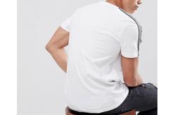 China White Trendy Oversized T Shirts O Neck Classic Contrast Stitching Design supplier