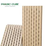 Customized Tongue and Groove Edge Wooden Grooved Acoustic Panel for Office Decoration for sale