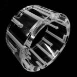 Customization Size Machining Quartz Glass Transparent Fused Quartz Ring With Hole for sale