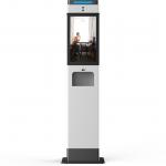 21 Inch Advertising Function Face Recognition Thermometer With 10L Dispenser for sale