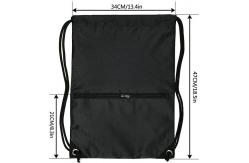 China Recyclable and Durable Black Waterproof Lager Capacity  Drawstring Backpack Bag supplier
