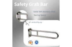China Satin Bathroom Handicap Toilet Grab Bar Foldable U Shaped Rust Proof supplier