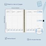 Custom 2023 8.75''x6.63'' Monthly Weekly Planner Medal O Binding