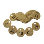 Pre-Numbered Tag Round Brass Interlocking Stencils 1/2 Black - Filled Numbers for sale