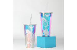 China 24oz PP Plastic Hologram Coffee Cup Support Customization supplier