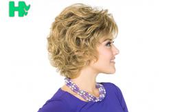 China OEM High Resistant Fiber Synthetic Curly Hair Wig supplier
