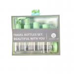 Convenient Carry 8 Pieces 50ml Travel Bottles Set with Plastic Body Material for sale