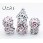 White Metal Mini Polyhedral Dice Hand Pouring For Collection for sale
