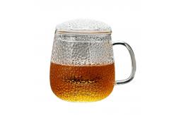 China Customized Glass Tea Infuser Cup Single Serving Borosilicate Glass Material supplier