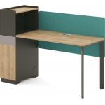 1.3M / 1.5M Office Table Cubicle Partition Wooden With Bookshelf for sale