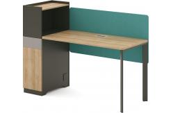 China 1.3M / 1.5M Office Table Cubicle Partition Wooden With Bookshelf supplier