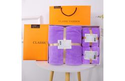 China Customized Printing Designs Pure Cotton Bath Towel Three Piece Set in Rectangle Shape supplier