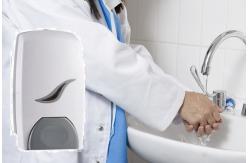 China Bathroom Manual Soap Dispenser / Wall Mounted Hand Sanitizer Dispenser Refills supplier