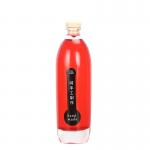 Stocked Clear Crystal Fruit Water Bottle , Cocktail / Wine Drinking Glass Bottle for sale