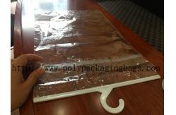 China High Transparent 0.04mm BOPP Coat Bag Hanger supplier