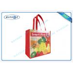 Handle Red 100% Virgin Polypropylene PP Non Woven Shopping Bag Silkscreen Printing for sale