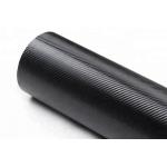 Bubble Free 3D Black Carbon Fiber Car Vinyl Wrap Slidable Removable 60µM for sale
