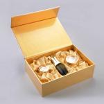CMYK 800gsm Flap Gift Box With Ribbon Closure for sale