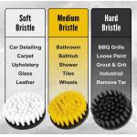 Extended Long Attachment Drill Scrubber Brush 6 Pack Black