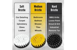 China Extended Long Attachment Drill Scrubber Brush 6 Pack Black supplier