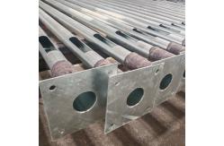 China Hongxin Round Shape Hot Roll Steel Galvanized Illumination Lighting Steel Pole supplier