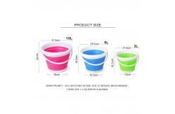 China 580g 10L Capacity Round Foldable Collapsible Bucket supplier