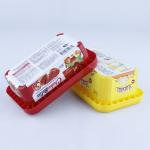 Tightly Sealed Ice Cream Paper Cup With Lid Degradable Square Takeaway Tubs