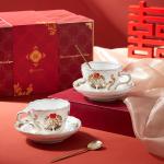 Ready To Ship In Stock 2Pieces Ceramic Cup And Saucer Set Dinnerware Ceramic Coffee Mugs for sale