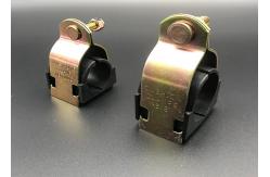 China Custom Yellow Zinc Channel Mounted Cushion Clamps supplier