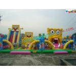 Spongebob Giant Inflatable Amusement Park , Inflatable Big Funcity Games for sale