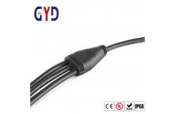China 3 Way Splitter Electrical IP67 Waterproof Cable Connector Black White supplier